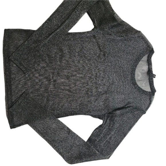 Divided Metallic Mesh Long Sleeve Crewneck Top Size Small - Picture 3 of 4